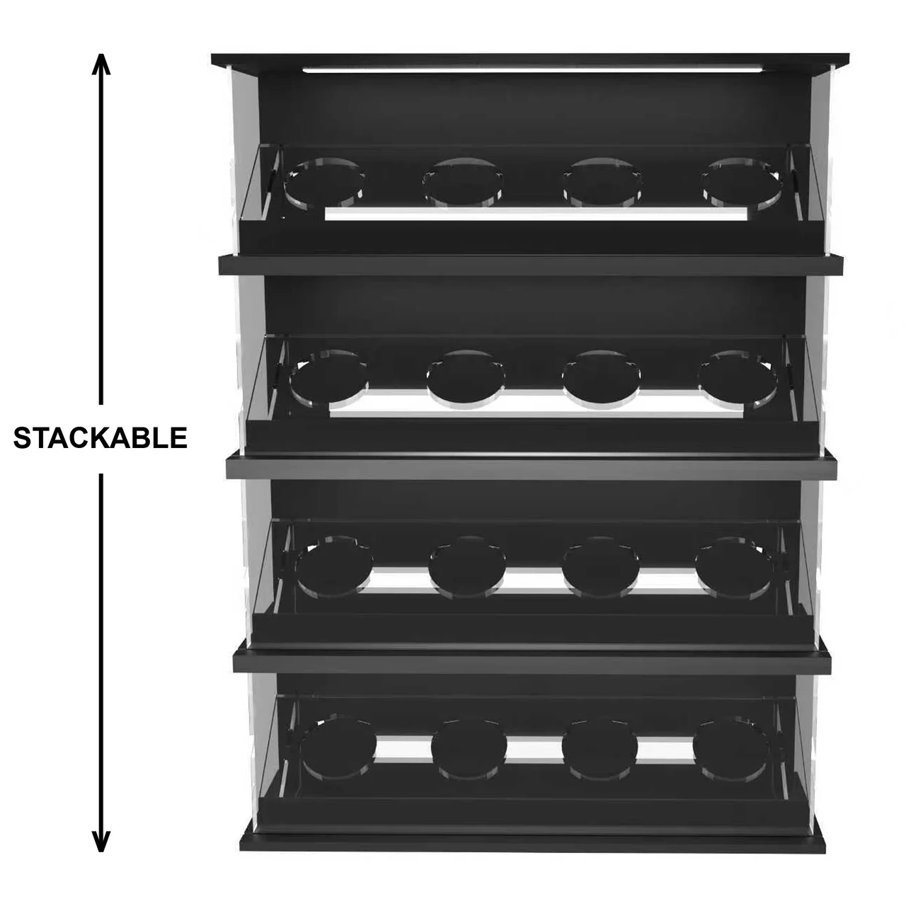 Beyblade Stackable Display Case with Back Lights - One Row - Image 4