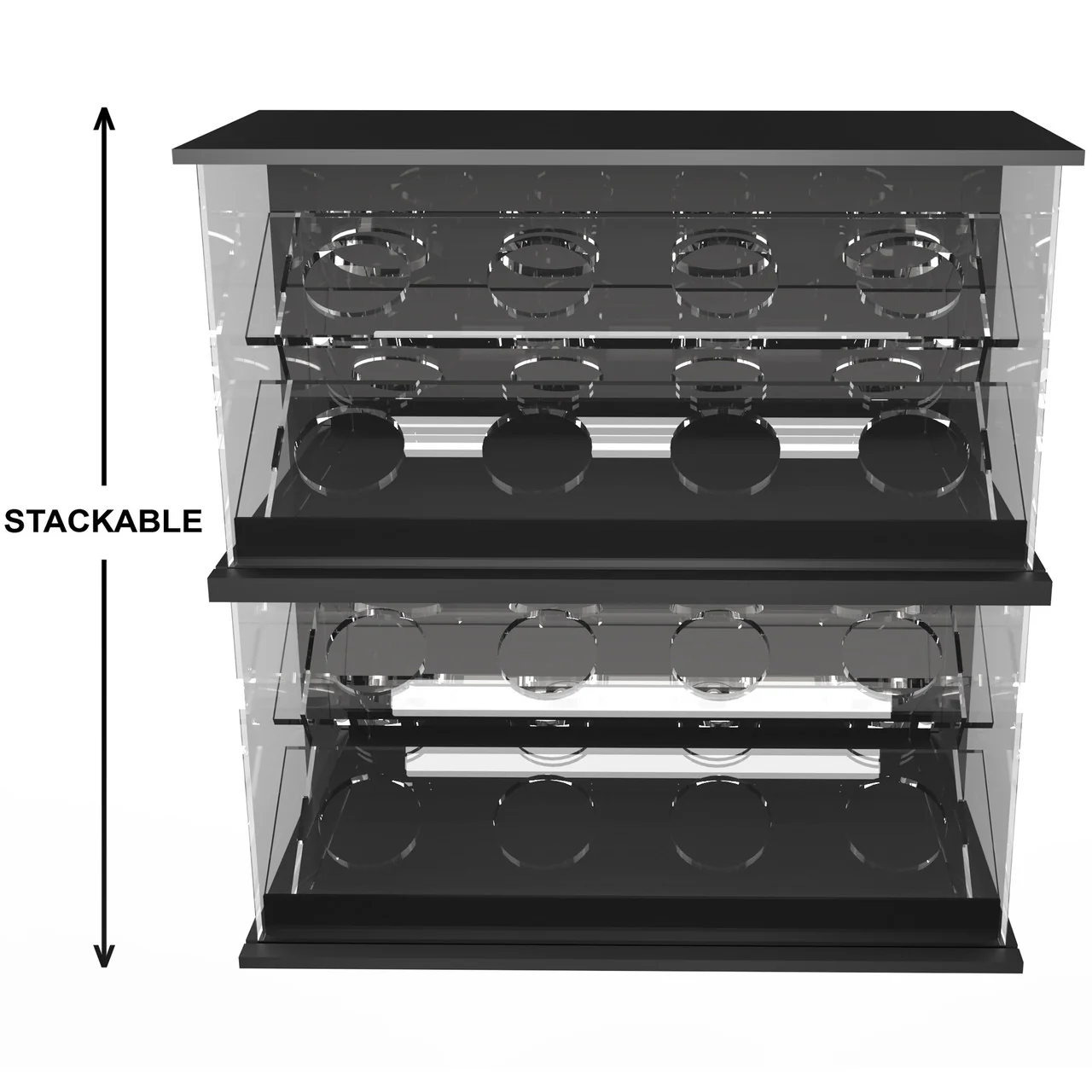 Beyblade Stackable Display Case with Back Lights - Two Rows - Image 3