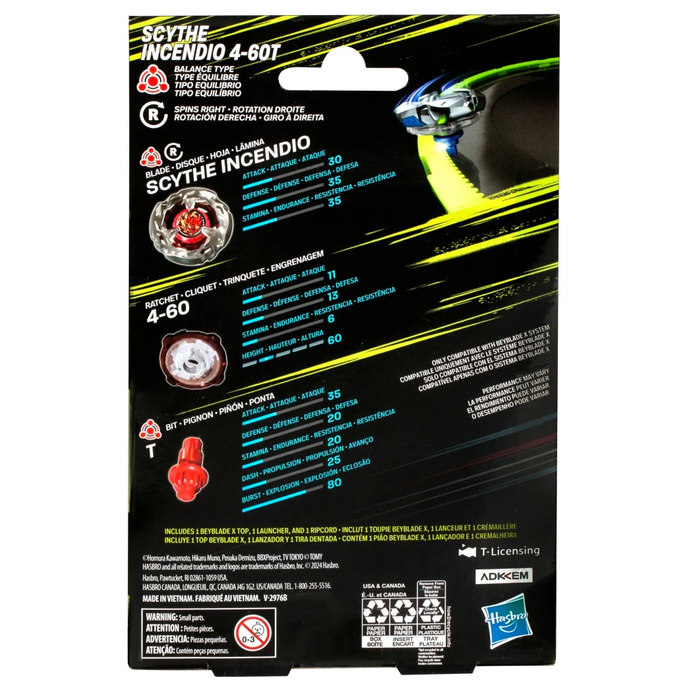 Hasbro Beyblade X | Starter Scythe Incendio 4-60T | F9583 - Image 3
