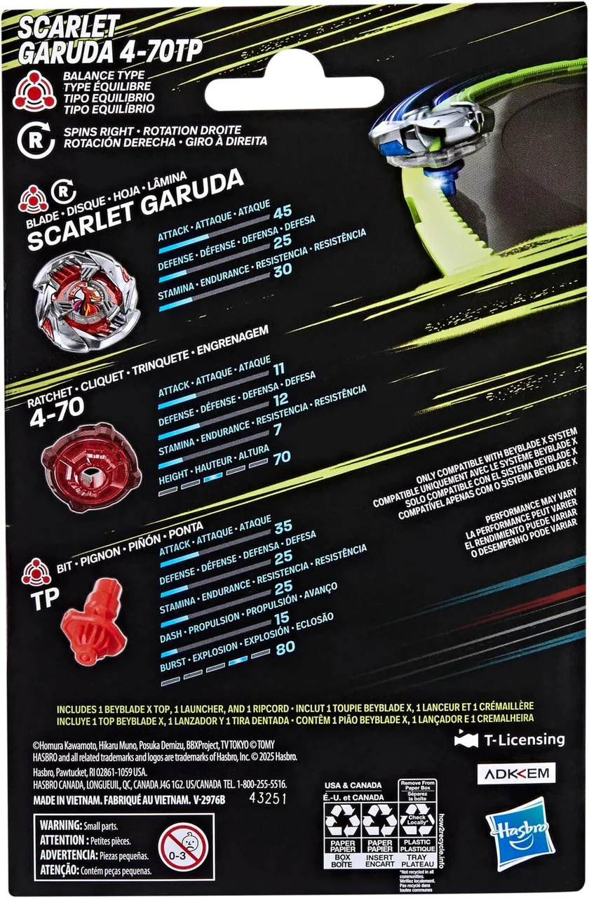 Hasbro Beyblade X | Starter Scarlet Garuda 4-70TP | G1673 - Image 2