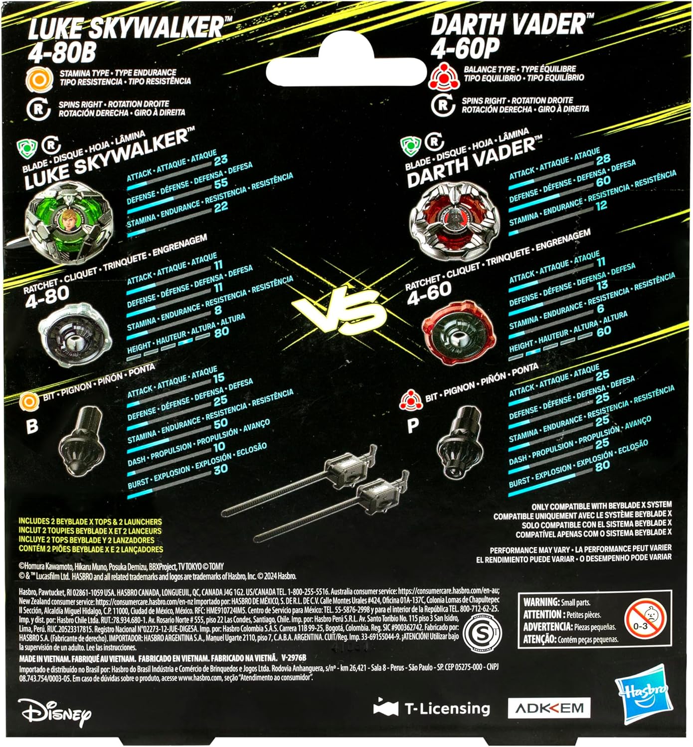 Hasbro Beyblade X | Luke Skywalker 4-80B and Darth Vader 4-60P | G0290 - Image 4