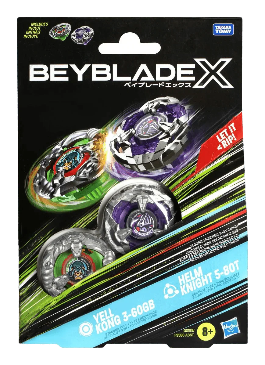 Hasbro Beyblade X | Yell Kong 3-60GB and Helm Knight 5-80T | G0198